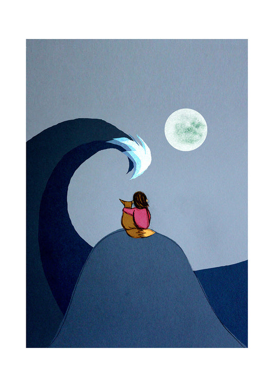 surf-art-print-fox-and-moon-cornwall-maia-walczak