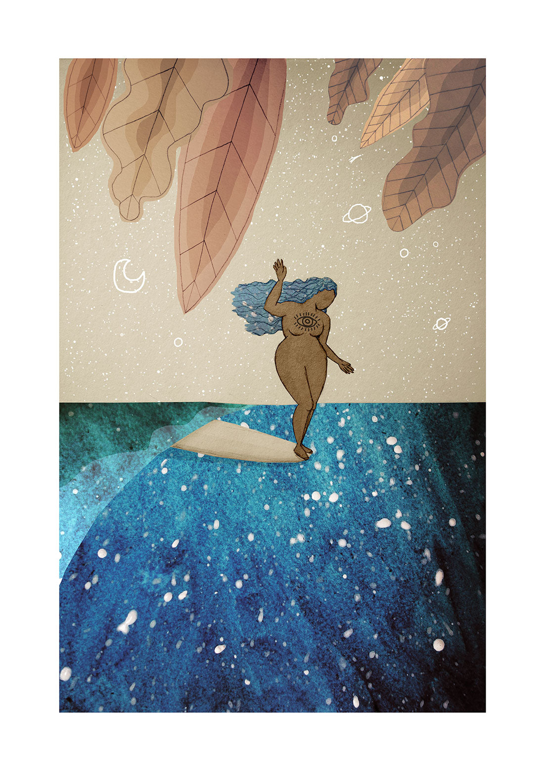 surfer-girl-art-print-surf-art-cornwall-maia-walczak