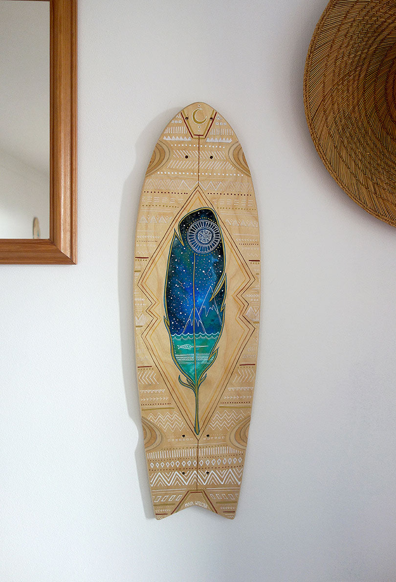 feather-art-skate-deck-art-original-art-cornwall-maia-walczak
