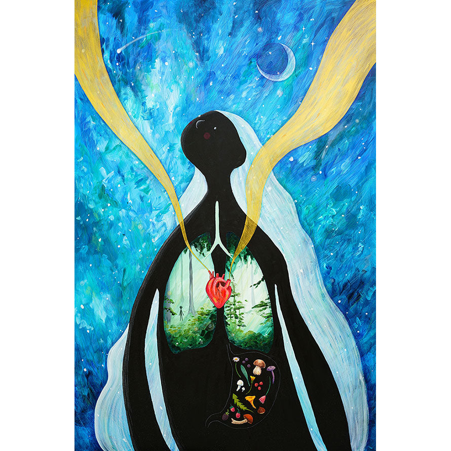 nature-art-spiritual-art-mushroom-art-forest-art-original-painting-on-wood-cornwall-maia-walczak