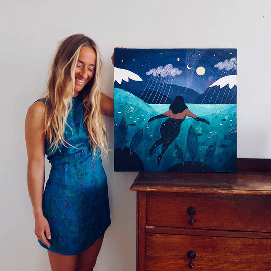 wild-swim-art-ocean-art-original-painting-on-wood-cornwall-maia-walczak