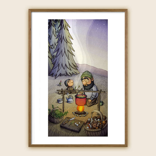 Childrens-book-illustration-Foraged-Feast-art-print-Maia-Walczak