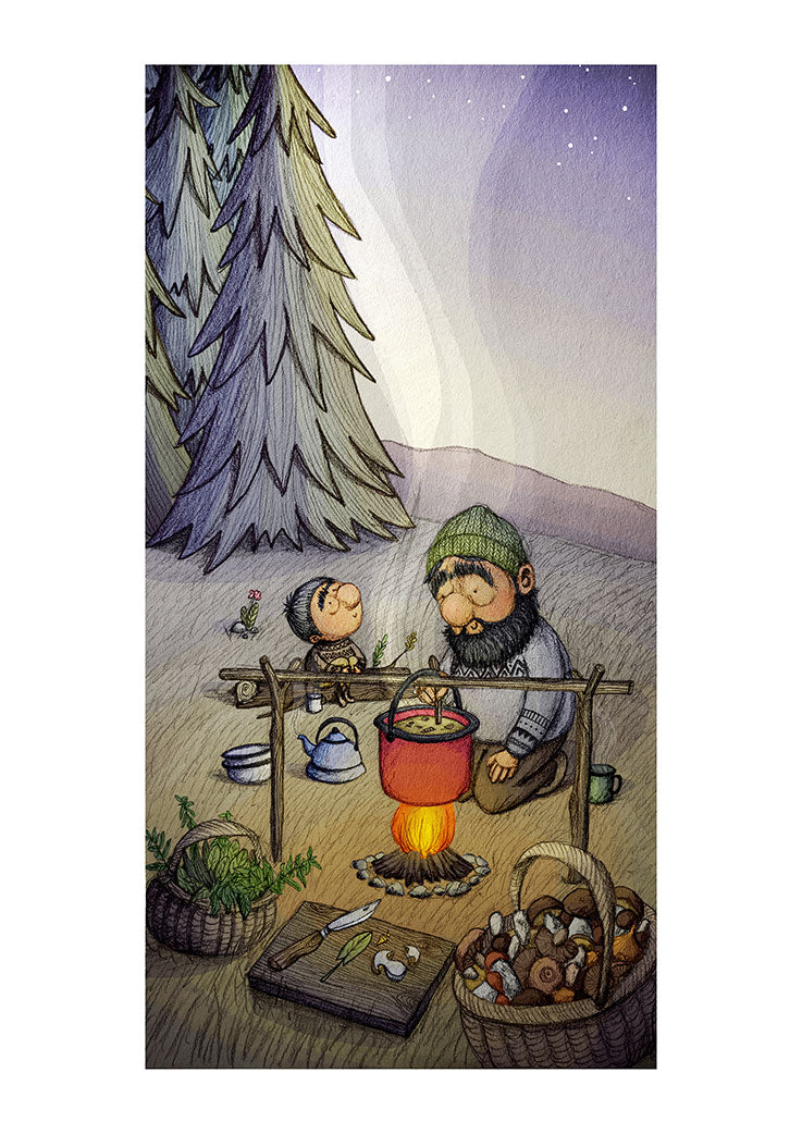 Childrens-book-illustration-Foraged-Feast-art-print-Maia-Walczak