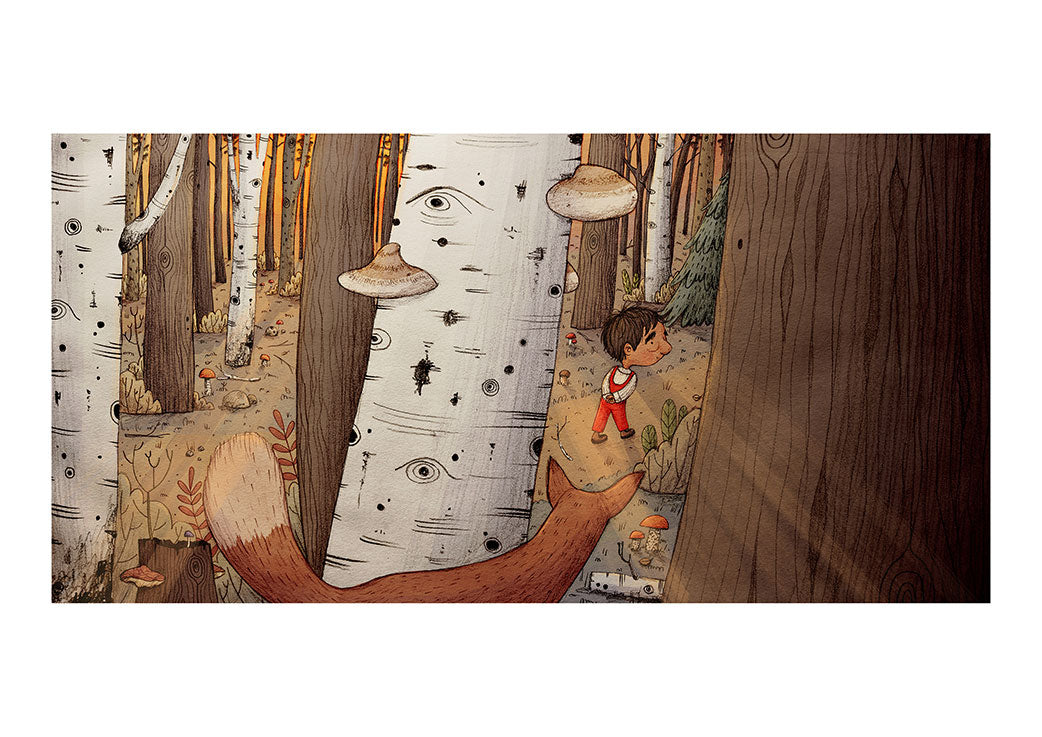 Childrens-book-illustration-forest-art-print-Maia-Walczak