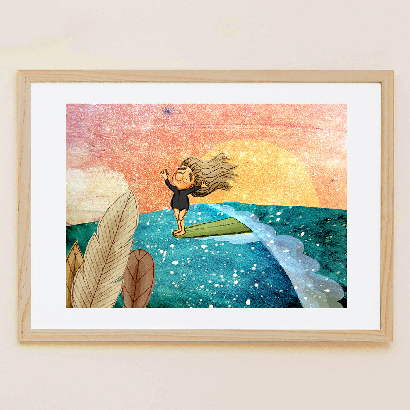 surfer-girl-art-print-cornwall-maia-walczak