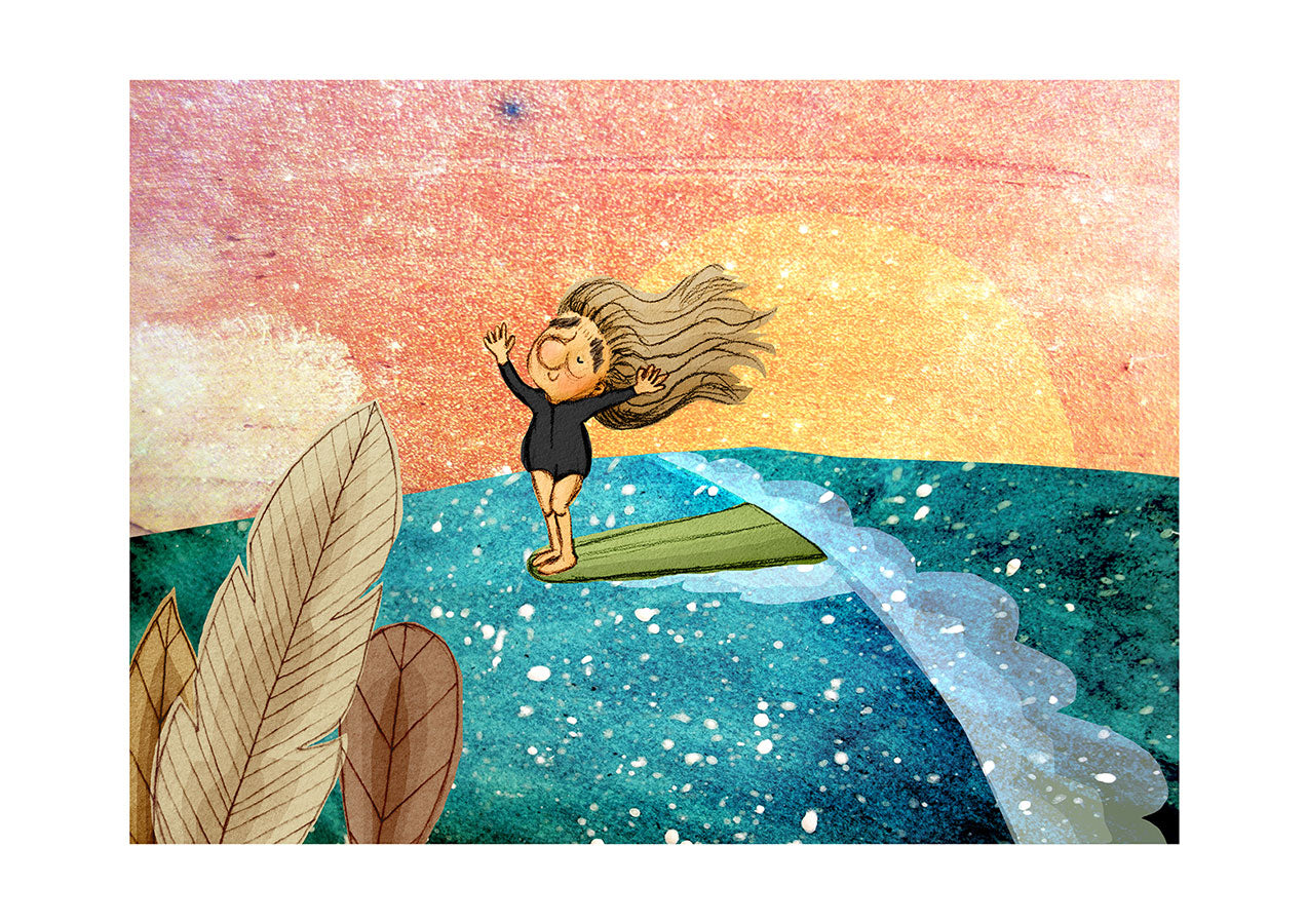surfer-girl-art-print-cornwall-maia-walczak