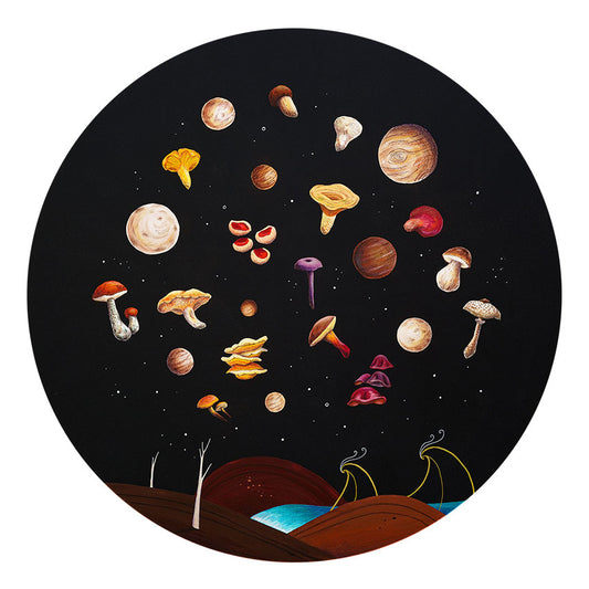 mushroom-art-foraging-art-surf-art-botanical-art-fungi-art-original-painting-on-wood-cornwall-maia-walczak