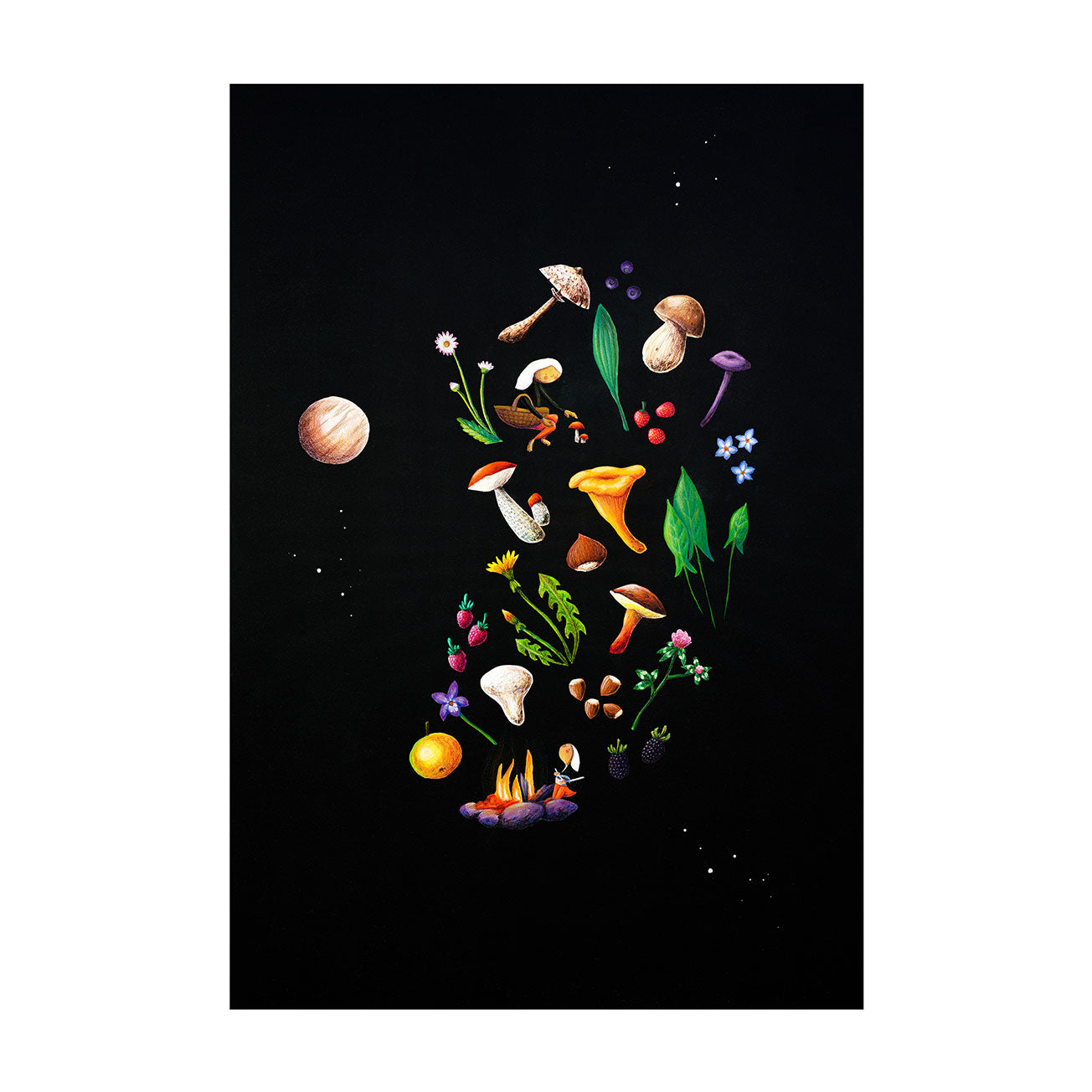 mushroom-art-nature-art-foraging-art-card-maia-walczak