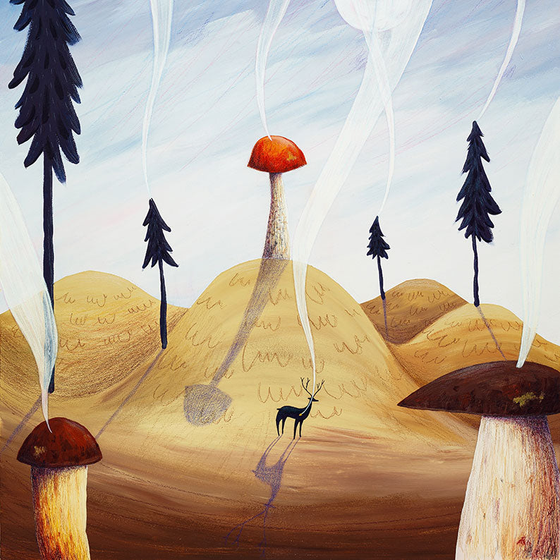 mushroom-art-nature-art-original-painting-cornwall-maia-walczak