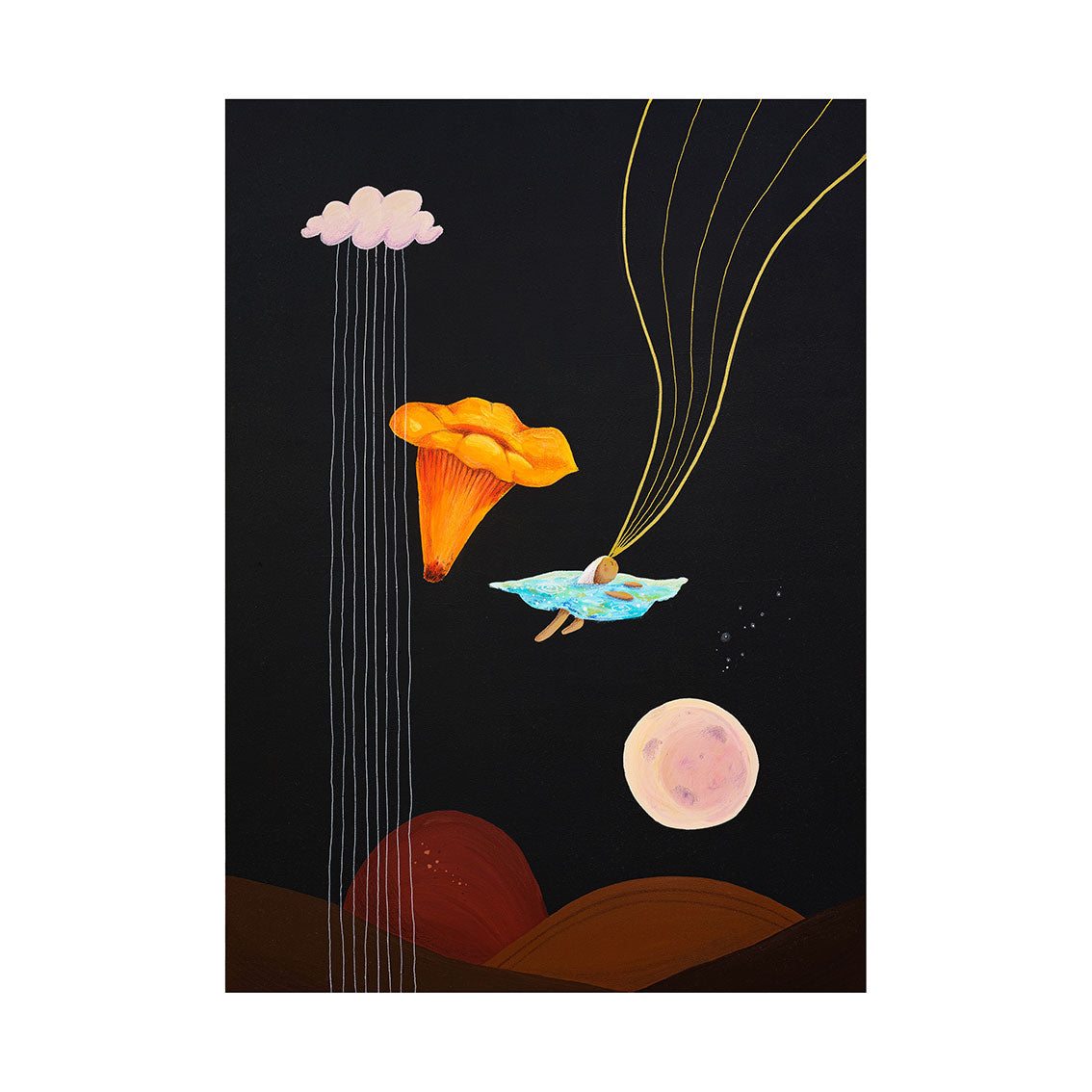 mushroom-art-wild-swim-art-cosmic-art-card-maia-walczak